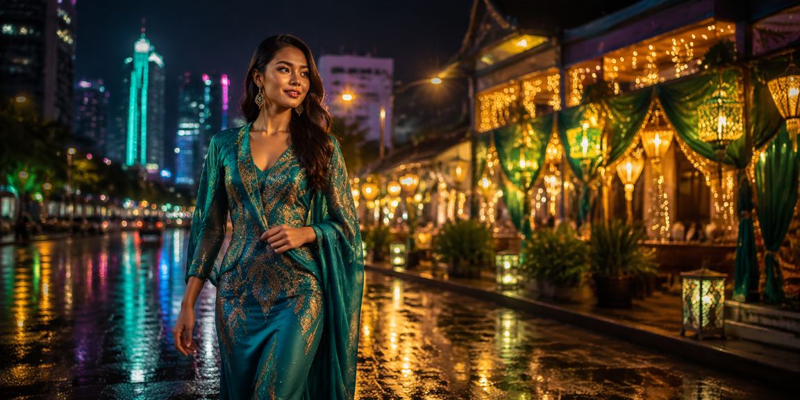Festive Hari Raya casino entertainment atmosphere in Petaling Jaya with a luxurious setting